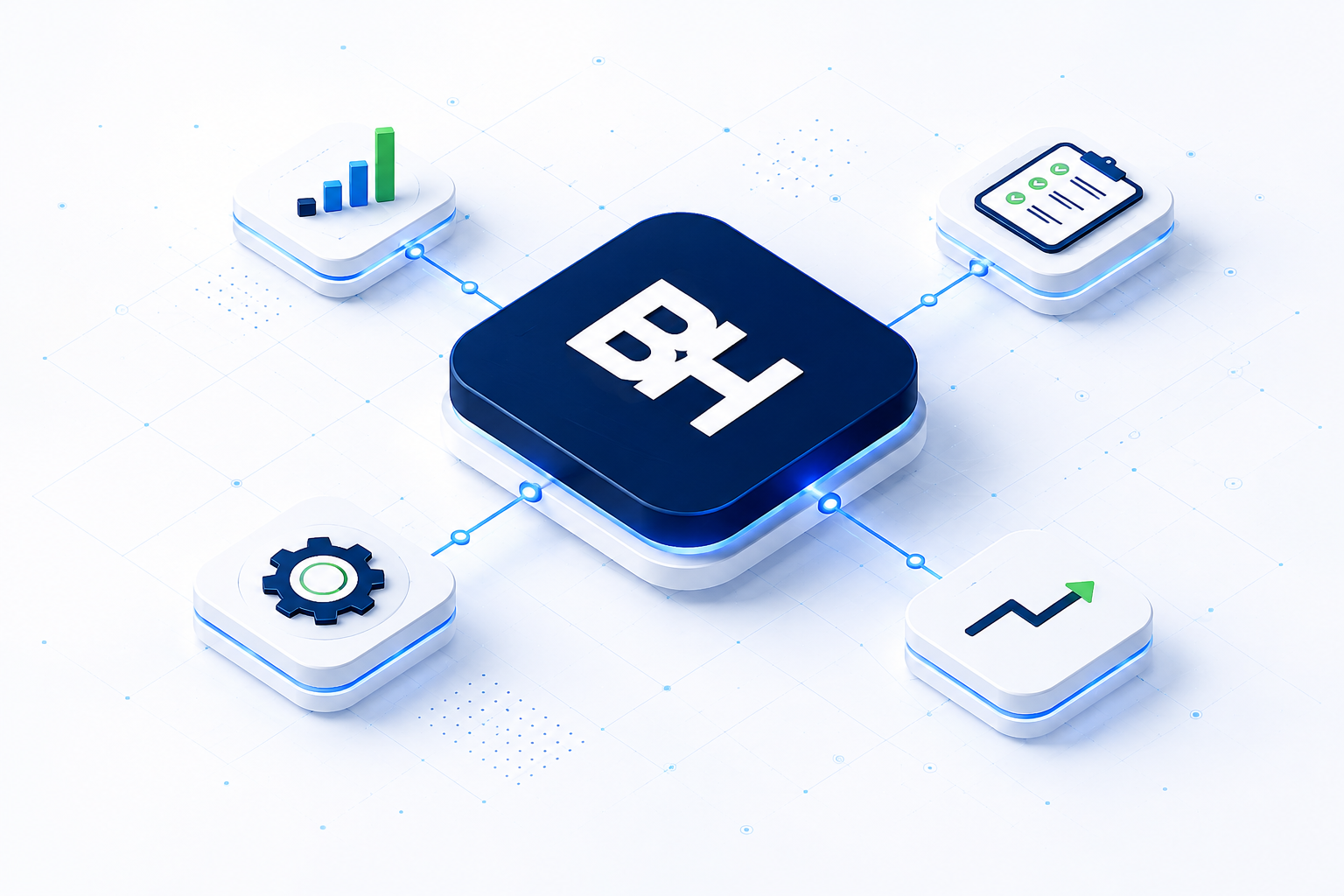 Blue Horizon intelligent infrastructure platform connecting analytics, workflow, quality, and growth operations